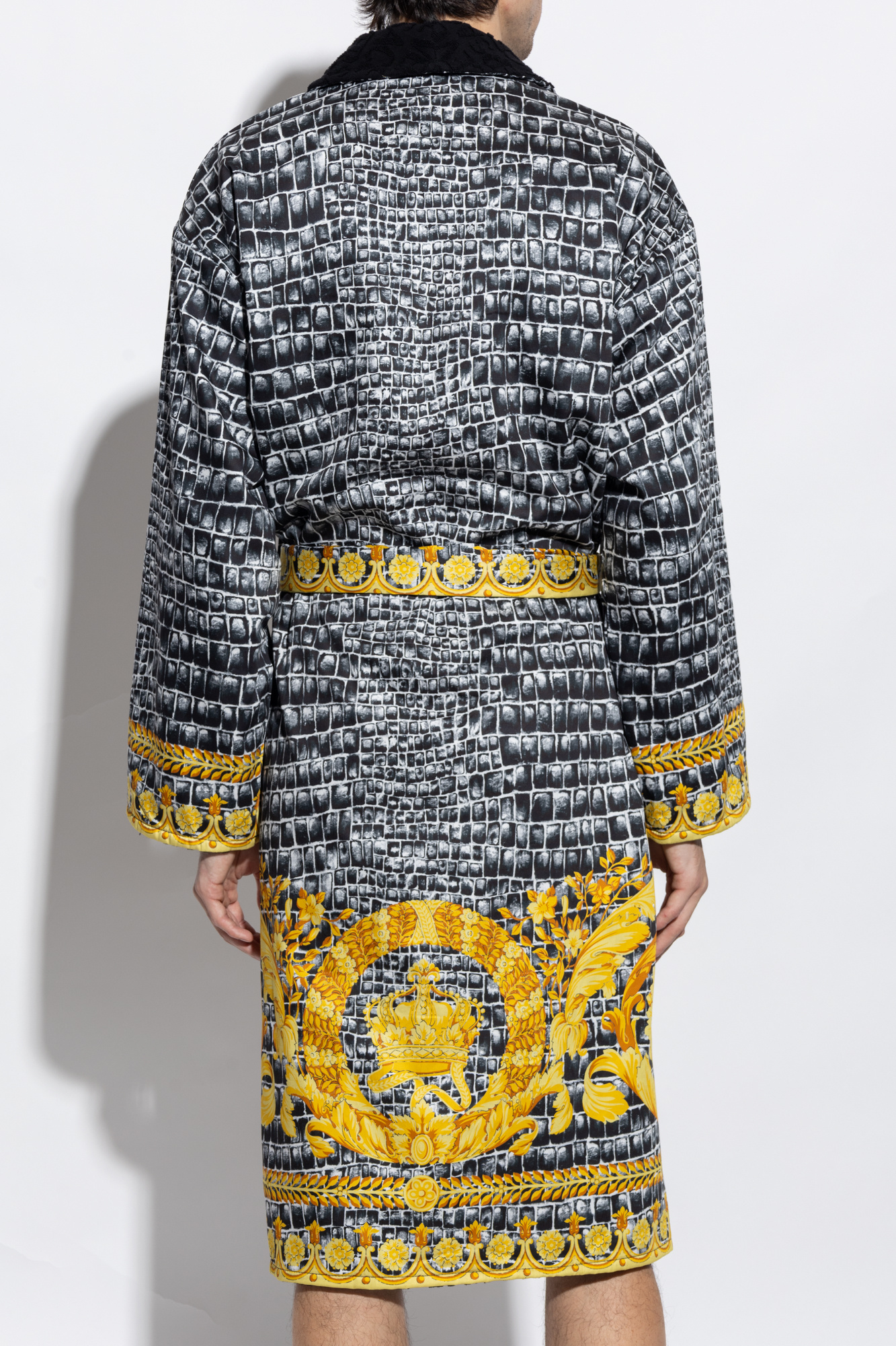 Multicolour Printed cotton bathrobe Versace Home